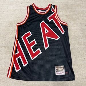 Mitchell Ness Miami Heat Jersey Spell-Out Hardwood Classics Youth Large